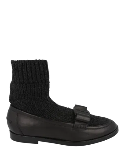 FERRAGAMO FERRAGAMO VIVALDO SOCK LOAFERS