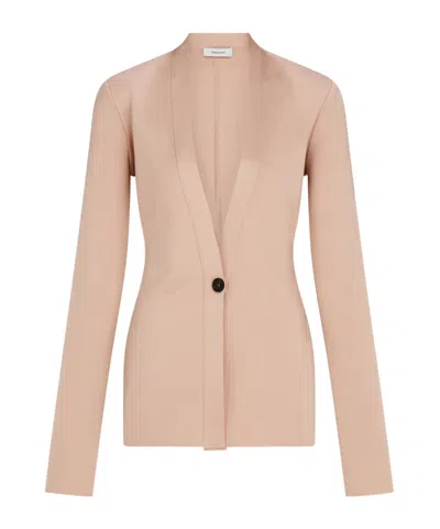 Ferragamo V-neck Buttoned Cardigan In Neutral