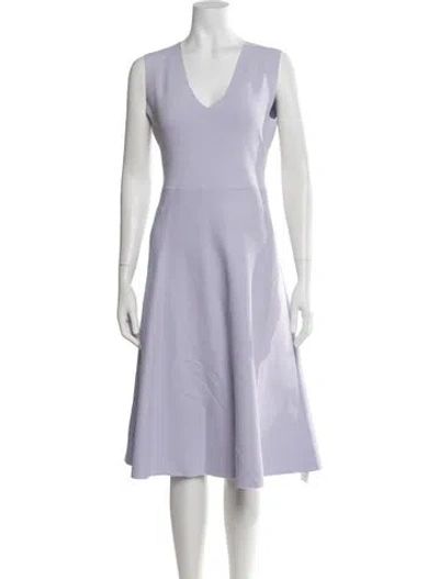 Pre-owned Ferragamo V-neck Long Dress In Purple
