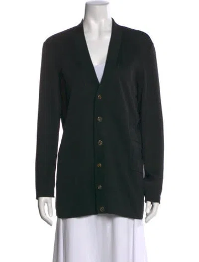 Pre-owned Ferragamo V-neck Sweater In Blue