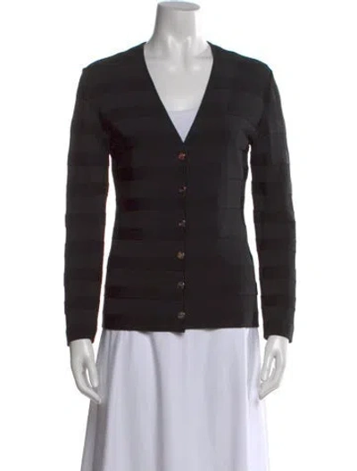 Pre-owned Ferragamo V-neck Sweater In Blue
