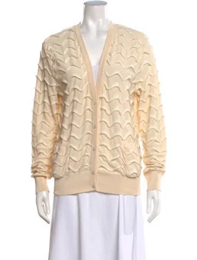 Pre-owned Ferragamo V-neck Sweater In Neutral