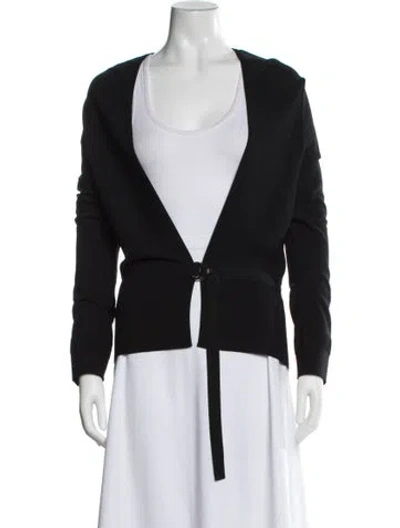 Pre-owned Ferragamo V-neck Sweater W/ Tags In Black