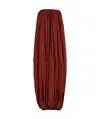 Ferragamo Burgundy Voluminous Bustier Maxi Dress In Brick