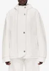 Ferragamo Hooded Cotton Blouson In White