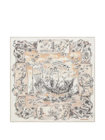 Ferragamo Voyage-print Silk Scarf In Multi
