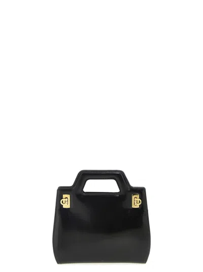 Ferragamo Wanda Handbag In Black