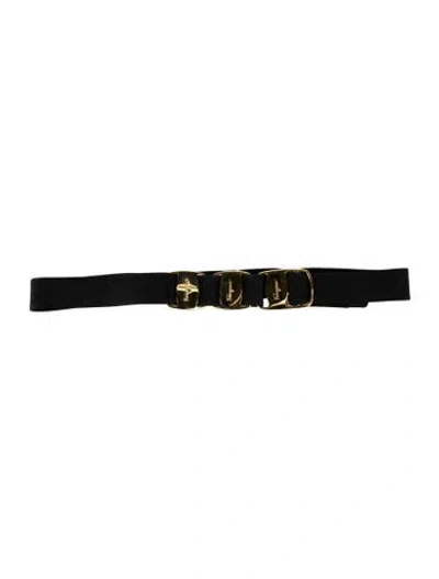 Pre-owned Ferragamo Waist Belt In Black