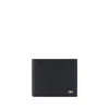 Ferragamo Men Black Hammered Calfskin Gancini Wallet In Black