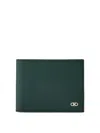 Ferragamo Gancini Business Card Case In Green