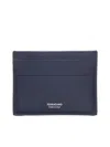 Ferragamo Florence Blue Card Holder With Logo Lettering On The Front In Leather Man In Blue