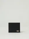 Ferragamo Gancini Bi-fold Leather Wallet In Black