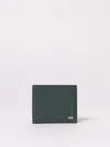 Ferragamo Gancini Grained Leather Bi-fold Wallet In Green