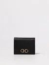 Ferragamo Logo-plaque Wallet In Black