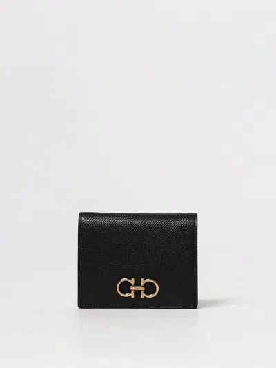 Ferragamo Logo-plaque Wallet In Black