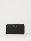 Ferragamo Gancini Continental Wallet In Black