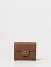 Ferragamo Leather Wallet With Logo In Brown