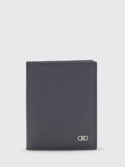 Ferragamo Wallet Men Color Navy In Blue