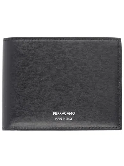 Ferragamo Wallet With Logo In Black