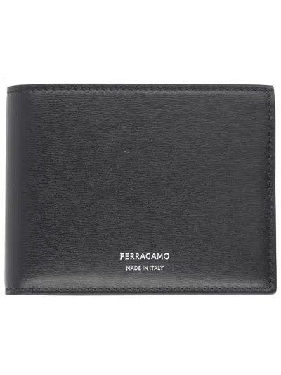Ferragamo Wallet With Logo In Black