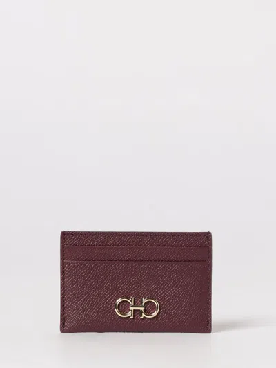 Ferragamo Wallet Woman  In Burgundy