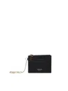 Ferragamo Chain-detailed Zip-around Cardholder In Black
