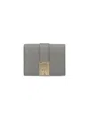 Ferragamo Hug Leather Wallet In Grey