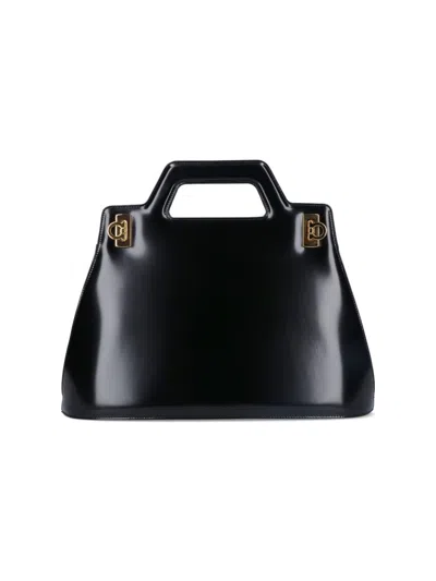 Ferragamo "wanda" Black Leather Handbag