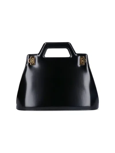 Ferragamo Wanda" Black Leather Handbag