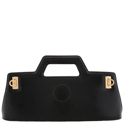 Ferragamo Wanda East-west Top Handle Bag In Black