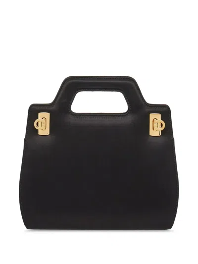 Ferragamo Wanda Gancini-buckle Mini Bag In Black