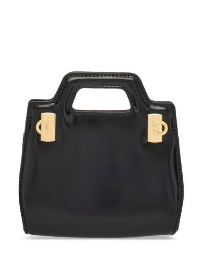 Ferragamo Wanda Gancini-buckle Mini Bag In Black