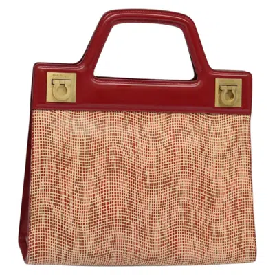 Pre-owned Ferragamo Wanda Handbag Leather Leather Handbag () In Red