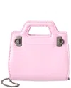 Ferragamo Sleek Mini Tote With Detachable Strap In Pink