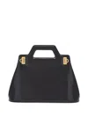 Ferragamo Wanda Leather Top-hndle Bag In Black