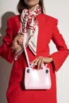 Ferragamo Wanda Mini Leather Top Handle Bag In Pink