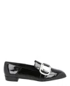 Ferragamo Woman Loafers Black Size 9 Soft Leather In Black