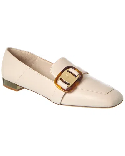Ferragamo Wang Leather Loafer In Neutral
