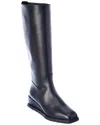 Ferragamo Woman Boot Black Size 7.5 Calfskin In Black