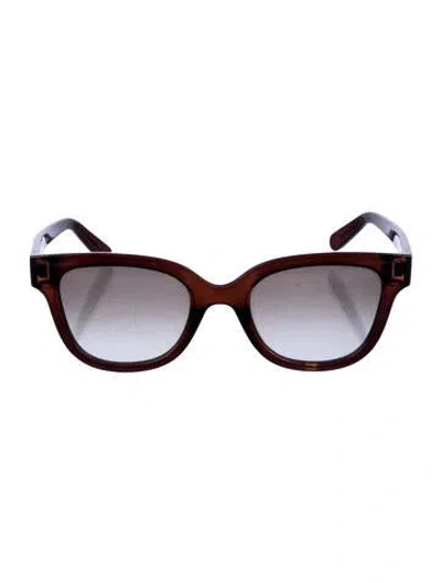 Pre-owned Ferragamo Wayfarer Gradient Sunglasses In Brown