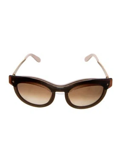 Pre-owned Ferragamo Wayfarer Gradient Sunglasses In Brown