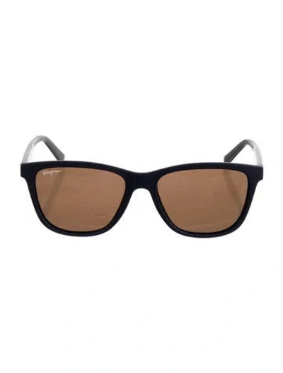 Pre-owned Ferragamo Wayfarer Tinted Sunglasses In Blue