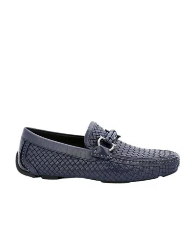 Ferragamo Weave Business Casual Shoes In Black