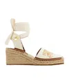 Ferragamo 70mm Logo-jacquard Espadrilles In Brown