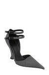 Ferragamo Wedge Heel Pump In Gray