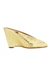 Ferragamo Wedge Mule In Gold