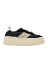 Ferragamo Black Sneakers With Platform Sole In Neutral
