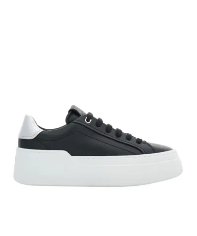 Ferragamo Wedge Sneaker In Black