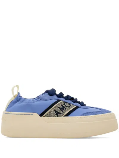 Ferragamo Wedge Sneakers In Blue