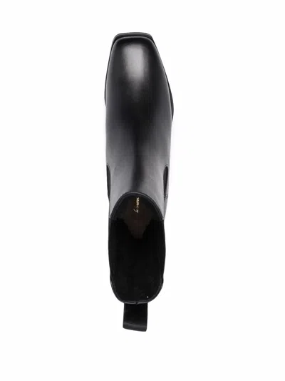 Ferragamo Wedge-sole Ankle Boots In Black